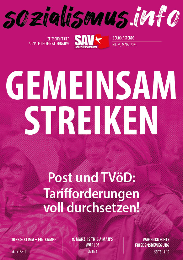sozialismus.info Heft Nr. 75: Gemeinsam streiken!