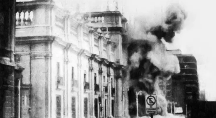 Bombardierung des Präsidentenpalasts in Santiago de Chile am 11.9.1973